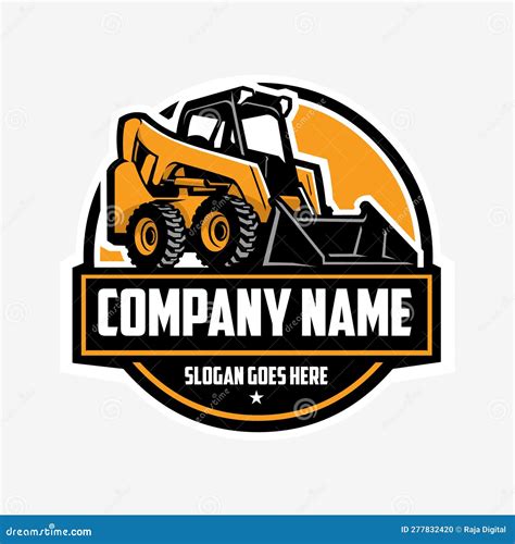 skid steer logo design|skid steer business logo.